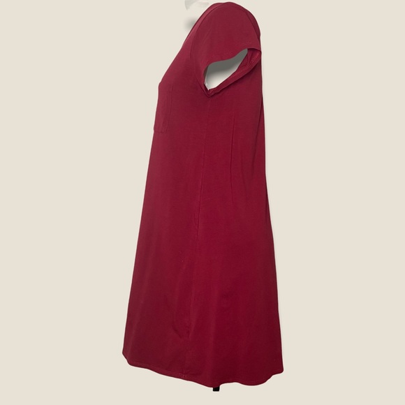 Heart & hips cranberry size large tunic or mini dress with front pocket - Picture 4 of 9